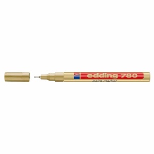 Marker cu vopsea, varf 0.8 mm, auriu, EDDING 780