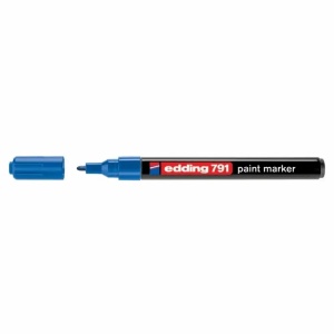 Marker cu vopsea, varf 1-2 mm, albastru, EDDING 791