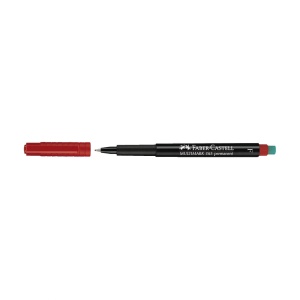 Marker permanent F FABER-CASTELL Multimark, rosu