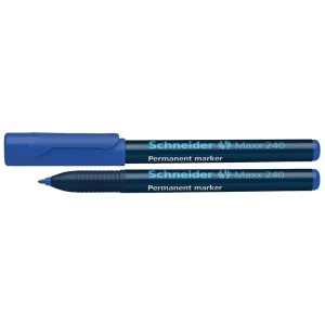 Marker permanent, varf 1-2mm, albastru, SCHNEIDER Maxx 240