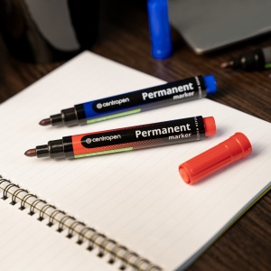 Marker permanent, varf 2.5 mm, albastru, 8566 CENTROPEN - Img 2