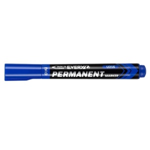 Marker permanent, varf 2.5mm, albastru, DELI U216
