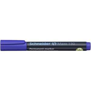 Marker permanent, varf 3mm, albastru, SCHNEIDER Maxx 130 - Img 3