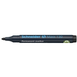 Marker permanent, varf 3mm, negru, SCHNEIDER Maxx 130 - Img 2
