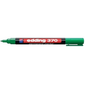 Marker permanent, varf rotund 1.0 mm, verde, EDDING 370