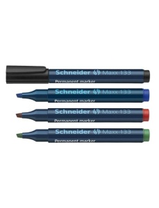 Marker permanent, varf tesit 1-4 mm, negru, SCHNEIDER Maxx 133 - Img 4