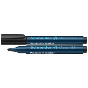 Marker permanent, varf tesit 1-4 mm, negru, SCHNEIDER Maxx 133 - Img 2