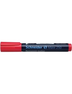 Marker permanent, varf tesit 2-7 mm, rosu, SCHNEIDER Maxx 250 - Img 3