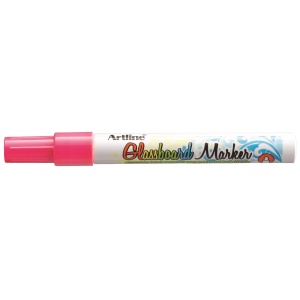 Marker tabla magnetica sticla, roz, ARTLINE Glassboard