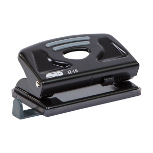 Perforator de birou, 12 coli, metal, negru, STD H-10