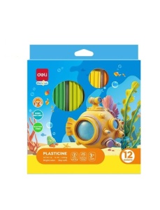 Plastilina 12 culori, 240 g, DELI EH718
