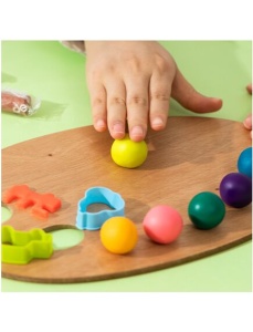 Plastilina 12 culori/set 160 g galetusa cu 4 forme modelaj, DELI - Img 2