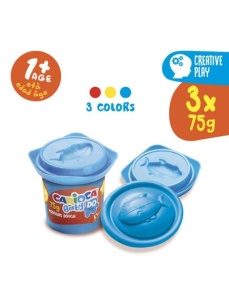 Plastilina, 3 culori/set, 225 g CARIOCA Baby - Img 3