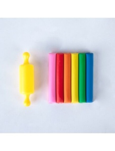 Plastilina 6 culori/set 60g cu forma modelaj, Dough it DELI - Img 2