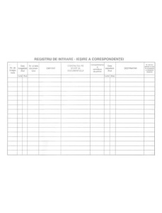 Registru intrare iesire a corespondentei A4, orizontal, 100 file, 3 buc/set