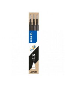 Rezerva roller 0.7 mm, negru, 3 buc/set, PILOT Frixion
