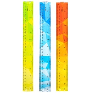 Rigla din plastic, 30 cm, flexibila, DELI 651