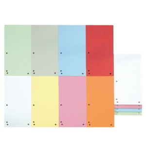 Separatoare carton biblioraft, 105 x 235mm, 100 file asortate, DONAU Duo