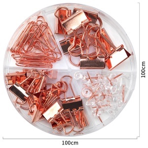 Set accesorii birou, 72 piese, auriu, DELI - Img 3