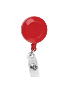Snur retractabil pentru ecuson, rosu, 50 buc/set - Img 2
