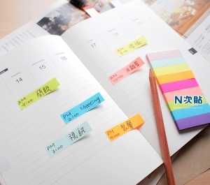 Stick index hartie color 50x12 mm, 9x50 file/set, culori neon, STICK'N - Img 2