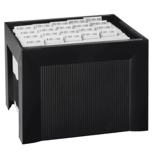 Suport pentru 35 dosare suspendabile, plastic, negru, HAN Karat