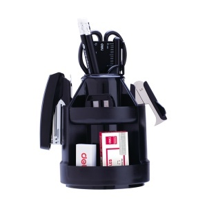 Suport rotativ accesorii birou, echipat 15 piese DELI 38250A - Img 1