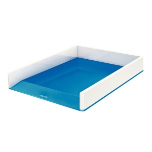 Tavita documente, albastru/alb, LEITZ WOW Dual