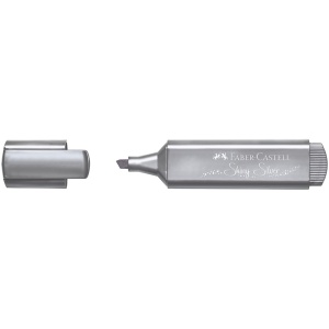 Textmarker FABER-CASTELL 1546 Metallic, argintiu - Img 2