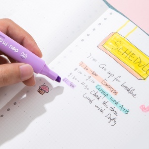 Textmarker pastel Mi You DELI Macaron, 6 buc/set - Img 3