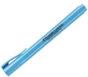 Textmarker, varf tesit 1-4 mm, albastru, FABER-CASTELL 38 - Img 2