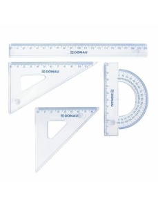 Trusa geometrie mare DONAU, 4 piese