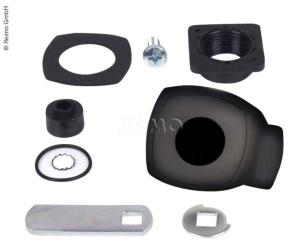 Blocare clapa patrata, negru fara cilindru + cheie incl