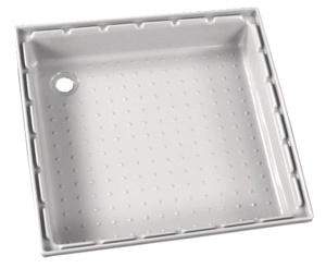 Cadita de dus din ABS, 650x650 mm, alb