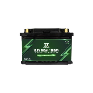 Idealakku Baterie litiu seria IA LiFePO4 12V 100Ah MINI BMS inteligent cu Bluetooth Baterie pentru rulotă sub scaun