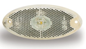 Indicator luminos LED, 12V, 1W, clar, IP67 spate