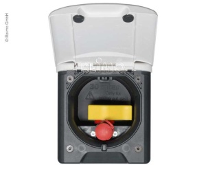 Priza de gaz antracit cu blocare magnetica, 130x145mm antracit, diametru montaj 95mm - Img 2