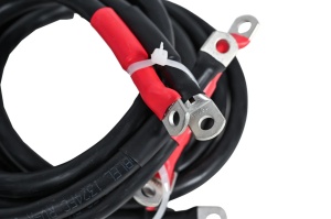 Set 2 Cabluri Conectare Acumulatori – 50mm², 100cm lungime, cu Papuci Cupru de 50/8 mm - Img 3