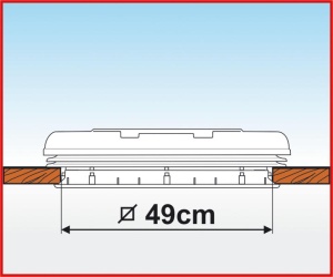 Trapa de acoperis 50x50 Vent alb cu rulou - Img 2