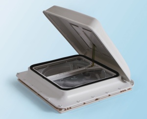 Trapa de acoperis cu manivela Turbo-Vent cu ventilator de 12 volti 40x40cm