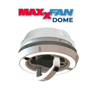 Ventilator 12 V cu LED MaxxFan Dome Plus – capac alb