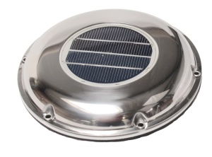 Ventilator solar 215mm, otel inoxidabil