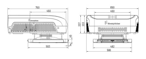 Breezonic Slim HP cu 1700 W - Alb NOU Aparate de aer condiționat compacte de acoperiș cu funcție de pompă de căldură și tehnologie inverter - Img 3