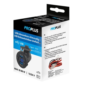Priza USB tripla cu 2x tip A si 1x tip C + voltmetru - Img 6