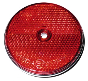 Reflector rotund rosu
