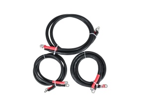 Set 2 Cabluri Conectare Acumulatori – 35mm², 100cm lungime, cu Papuci Cupru de 35/8 mm - Img 3