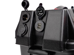 Stație de alimentare Carbest Battery Box cu terminale externe Cutie multifuncțională pentru baterii cu terminale externe, USB, priză de 12V, conectori Anderson și voltmetru pentru baterie - Img 4