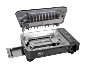 Aragaz cu cartuș de gaz cu dispozitiv de siguranță la aprindere Gourmet Grill Placă de grătar detașabilă și cu înveliș antiaderent - Img 2