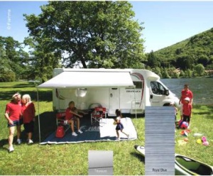 Copertina Fiamma F45S 4,25m albastru regal, carcasa din titan