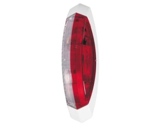 Lumini de degajare rosu alb, placa de baza alba dreapta, 122,2x39,2x28,6mm